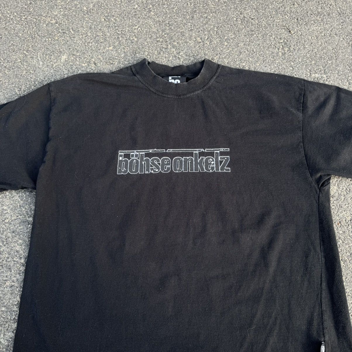 Band Tees 90s BohseOnkelz Vintage Washed Faded Printed Black Metal Tee Size US L / EU 52-54 / 3 - 7 Thumbnail