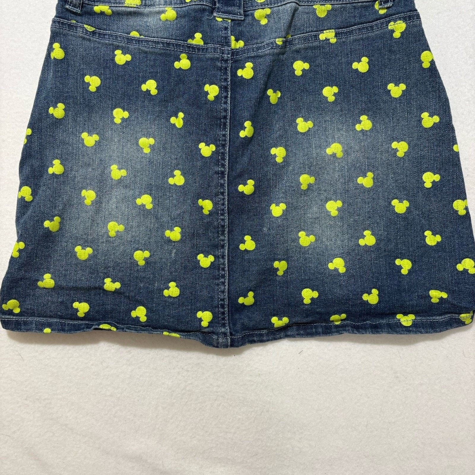 Disney Disney Parks Small Denim Mini Skirt Mickey Mouse Pattern Size 28" / US 6 / IT 42 - 8 Thumbnail