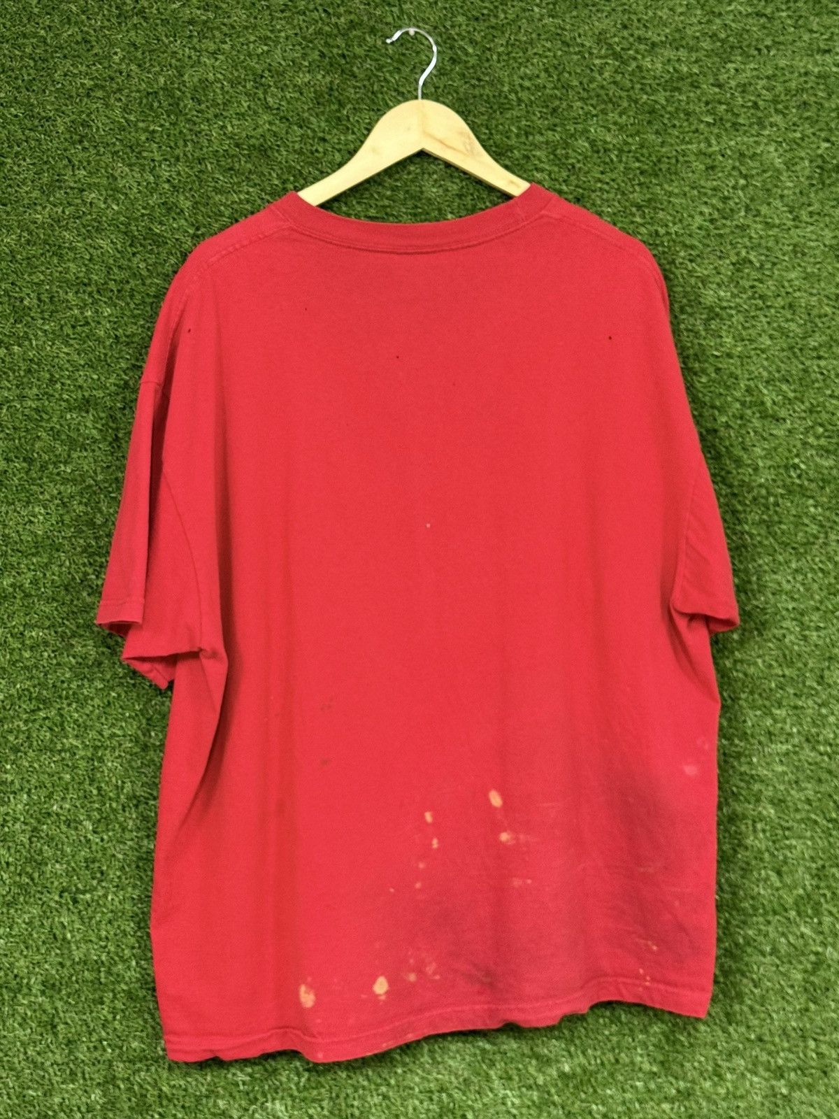 Vintage Vintage Thrashed Christ Cross Bible Lord Tee Red 2XL XXL Size US XXL / EU 58 / 5 - 5 Thumbnail