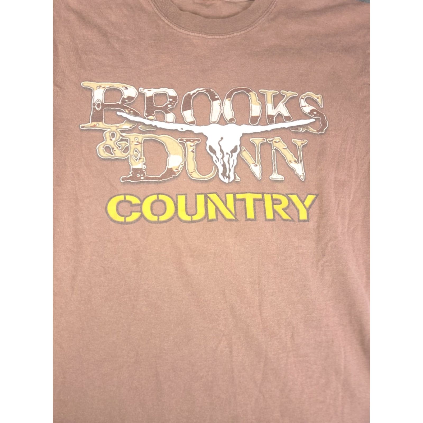 Brooks VINTAGE Brooks & Dunn Tour t shirt Kick Ass Country Men’s Size M Brown Short Sleeve Cotton Shirt Mens Size US M / EU 48-50 / 2 - 2 Thumbnail