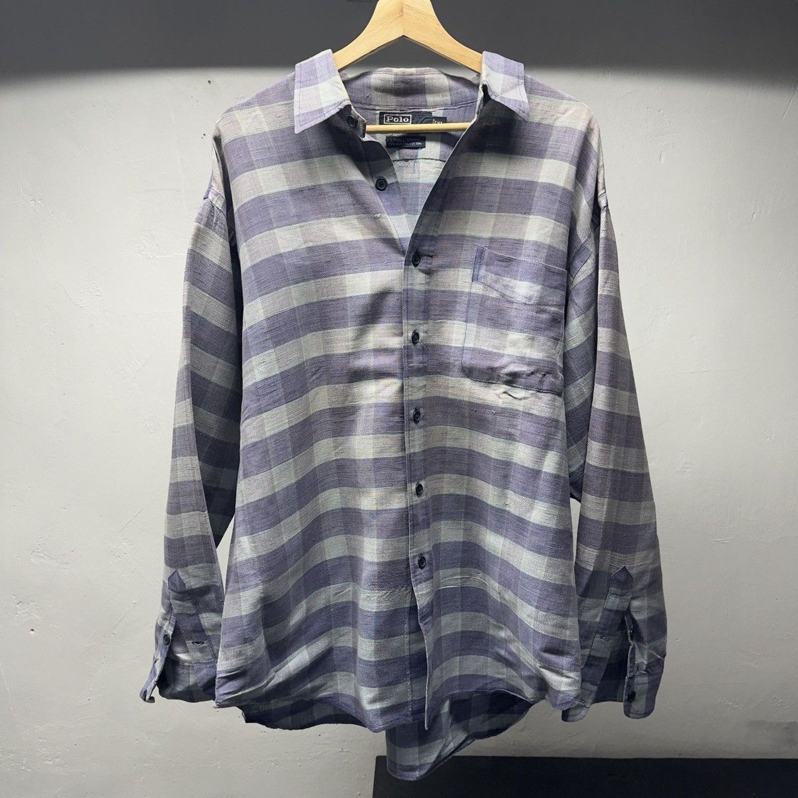 Polo Ralph Lauren Plaid Striped Lowell Shirt ERD Grunge
