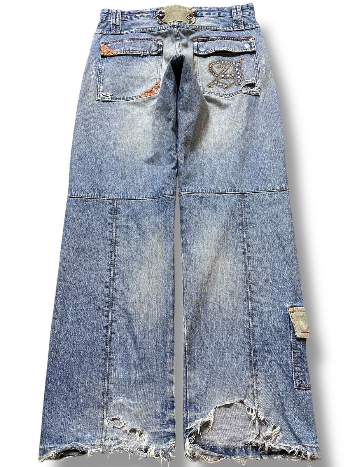 4GSELLER Vintage Alcott Paratrooper Airbone Personal Studded Denim Size US 33 - 6 Thumbnail