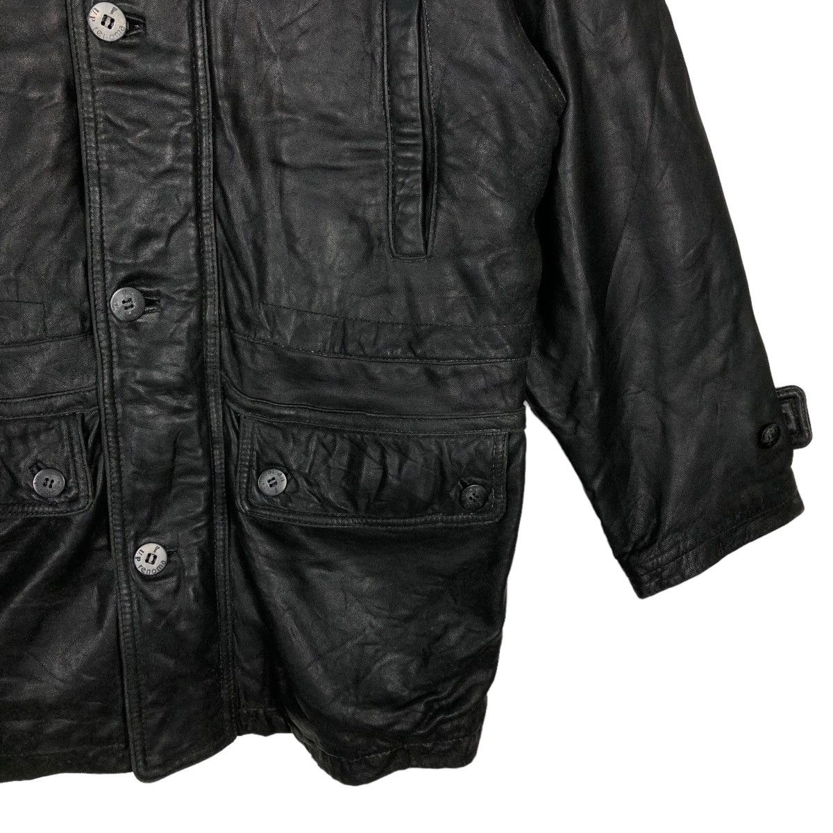 Genuine Leather 🔥90s Vintage Genuine Leather Biker Jacket Renoma Japan Made Size US L / EU 52-54 / 3 - 4 Thumbnail