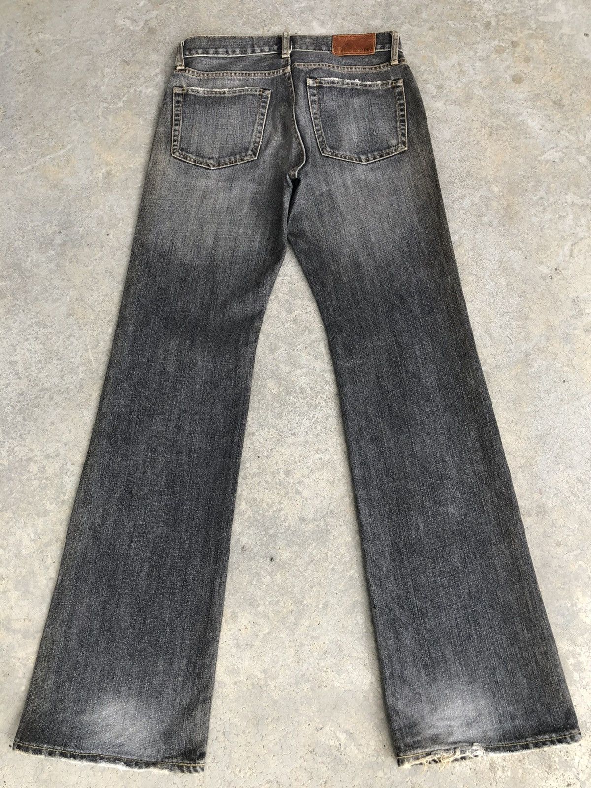 If Six Was Nine Japanese Uniqlo Flared Jeans Bootcut Distressed Denim Size US 30 / EU 46 - 2 Thumbnail