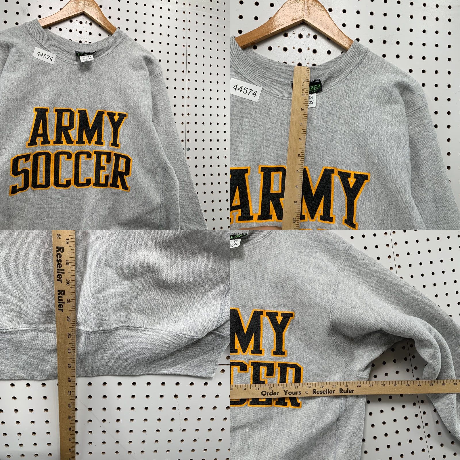 Vintage Vintage 90s Army Soccer Sweatshirt Mens Large Camber Reverse Weave USA Gray Cricket? Size US L / EU 52-54 / 3 - 8 Thumbnail