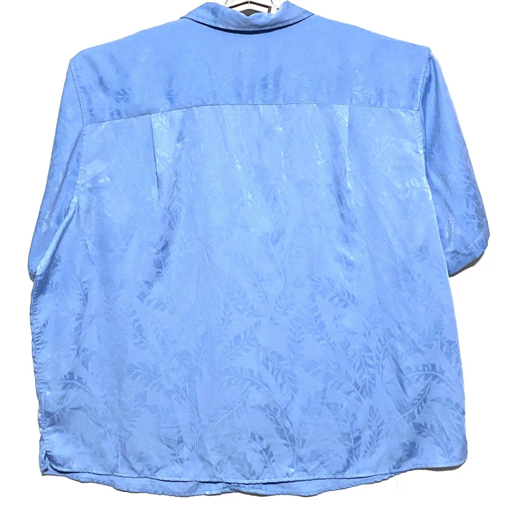 Vintage VINTAGE Island Passport Hawaiian Blue Button Shirt Men 3XL Resort Tropical Leaf Jacquard Size US XXL / EU 58 / 5 - 3 Thumbnail