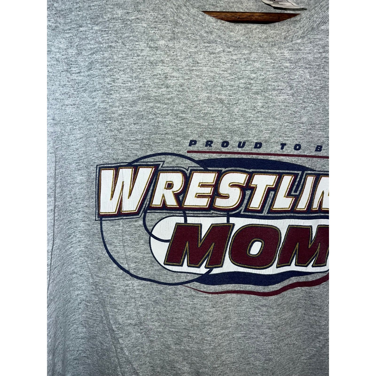 Fruit Of The Loom Vintage Wrestling Shirt Proud To Be A Wrestle Mom 90s Tee L Size US L / EU 52-54 / 3 - 2 Thumbnail