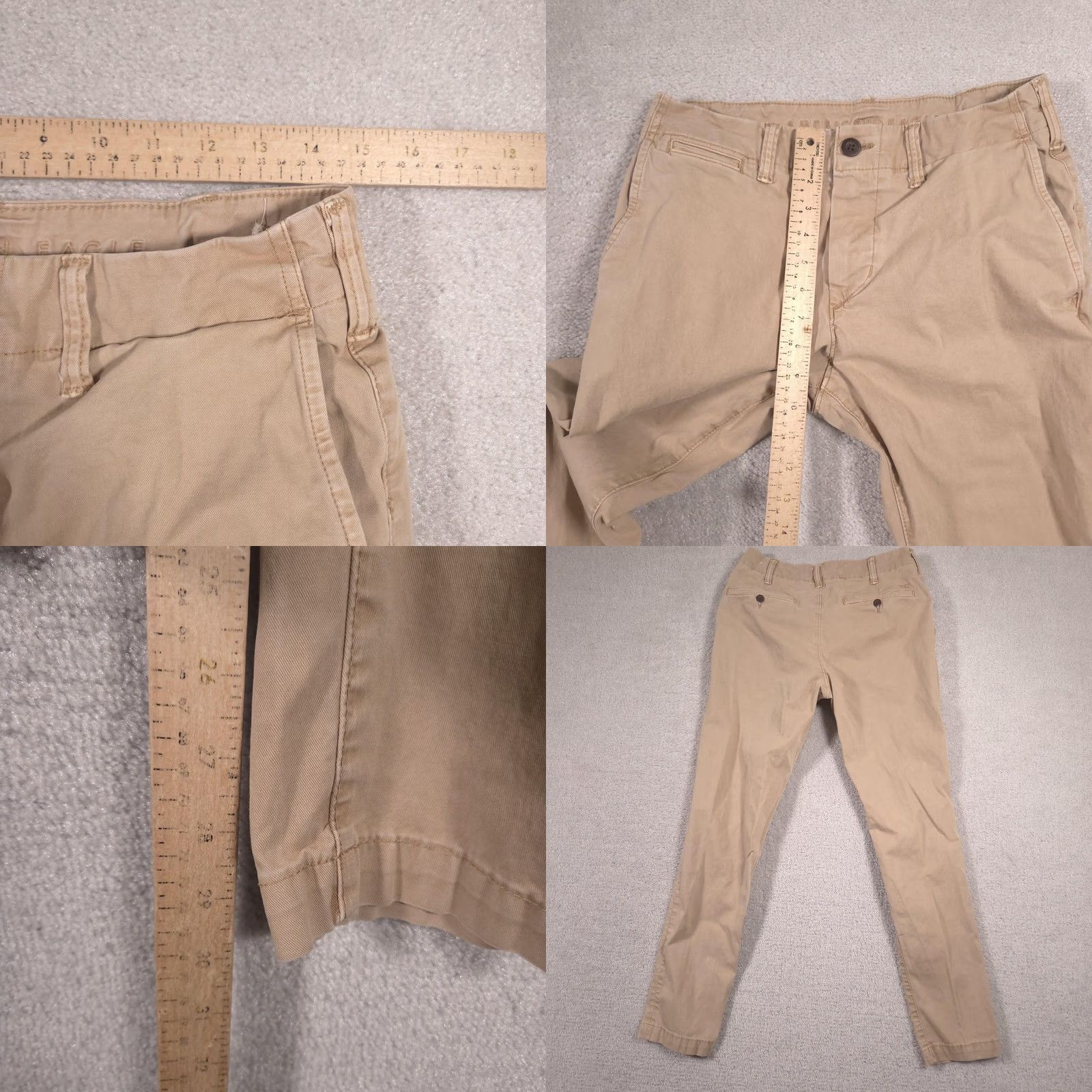 American Eagle Outfitters VINTAGE? No. American Eagle Outfitters Pants Mens 29x30 Khaki Skinny Flex Chino Stretch Size US 29 - 8 Thumbnail