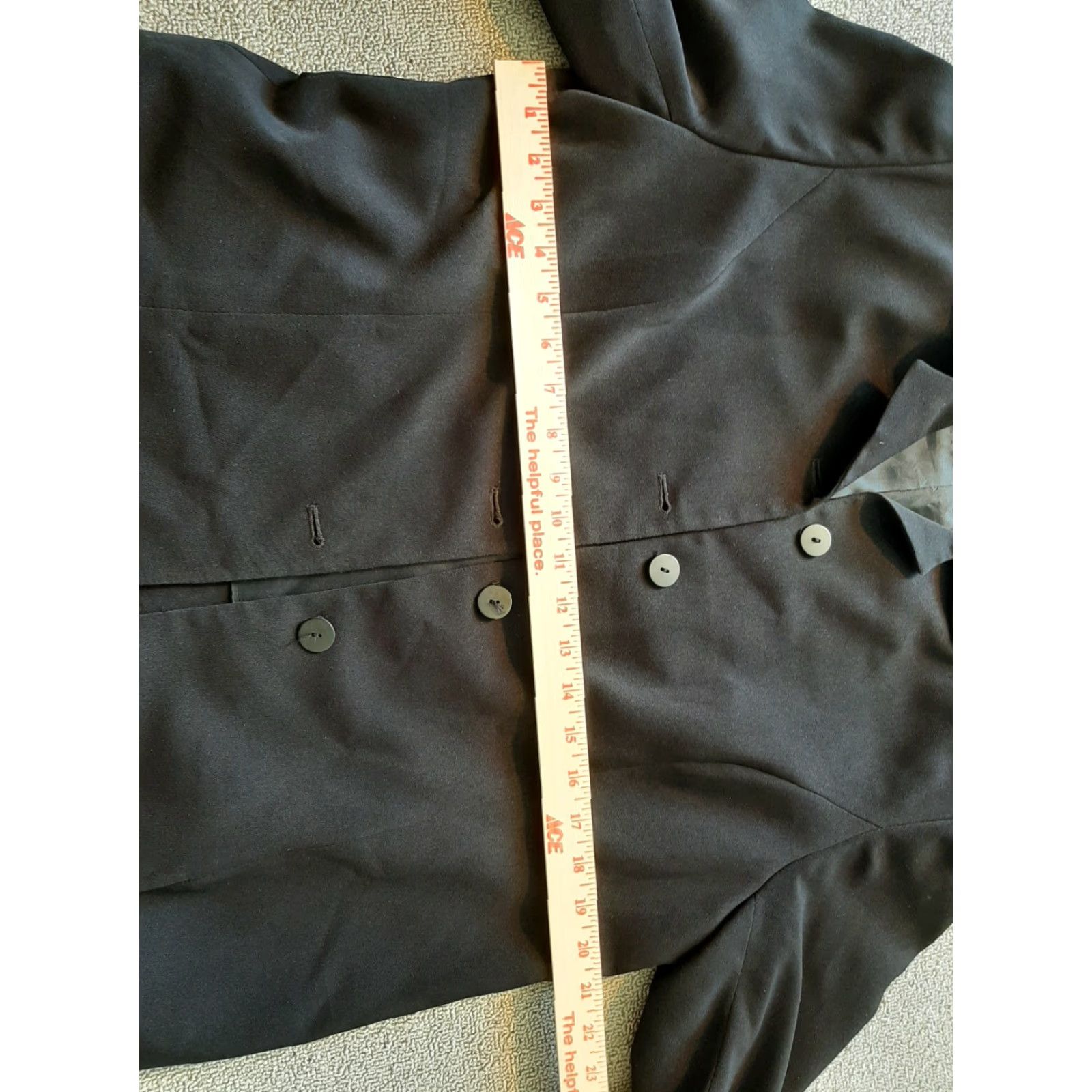 Vintage Amanda Smith Petite Woman's Suit Blazer Black Size 14P Button long Sleeve Size XL / US 12-14 / IT 48-50 - 4 Thumbnail