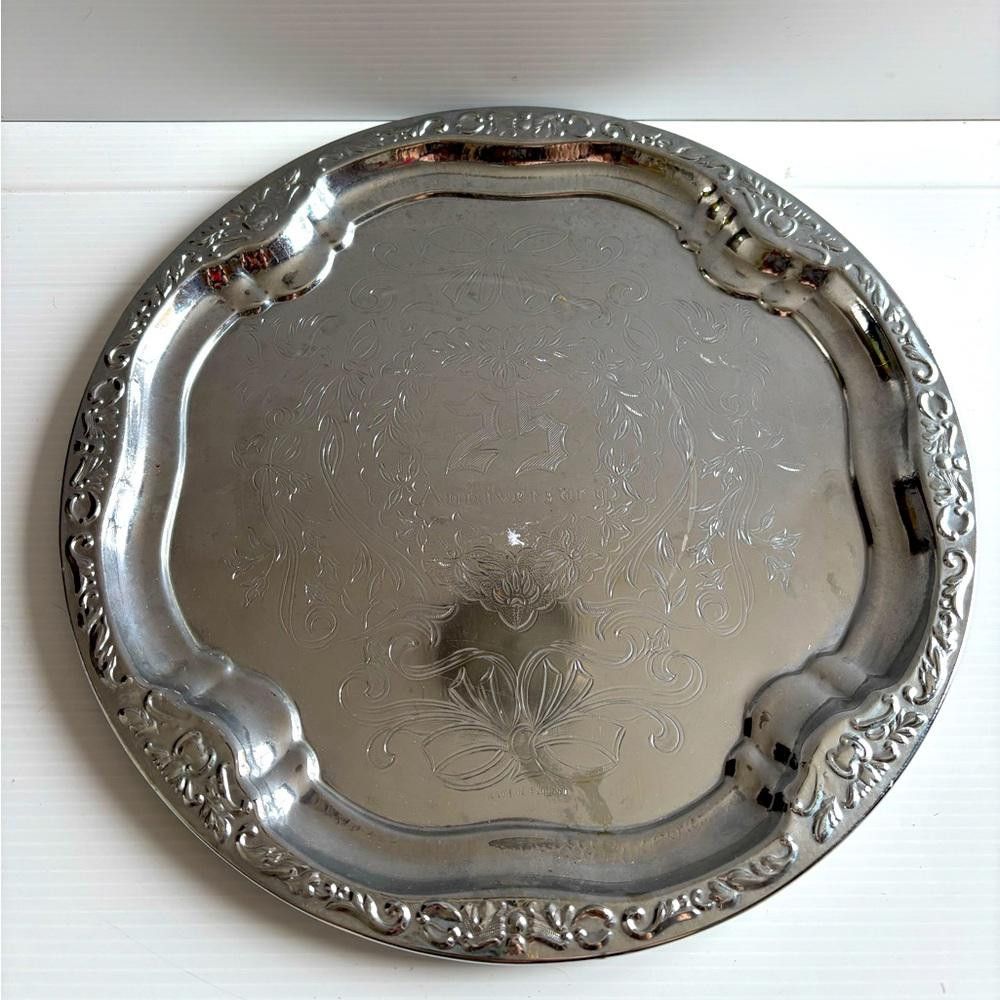 Designer Vintage 25th Anniversary Abbott of England Metal Tray Size ONE SIZE - 1 Thumbnail