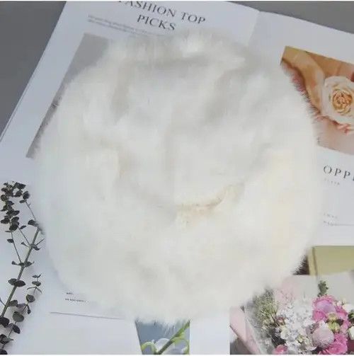 VIBE Warm Natural Rabbit Fur Bomber Hat Size ONE SIZE - 3 Thumbnail