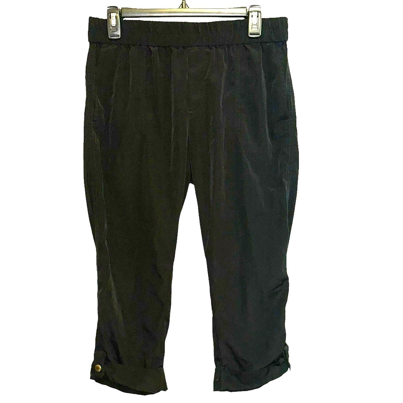 Other Lilla P Black Pull On Cropped Capri Pants Size 32" / US 10 / IT 46 - 1 Thumbnail