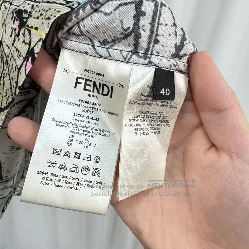 Fendi Fendi Multicolor Silk Long Sleeve Shirt . Size US L / EU 52-54 / 3 - 6 Thumbnail