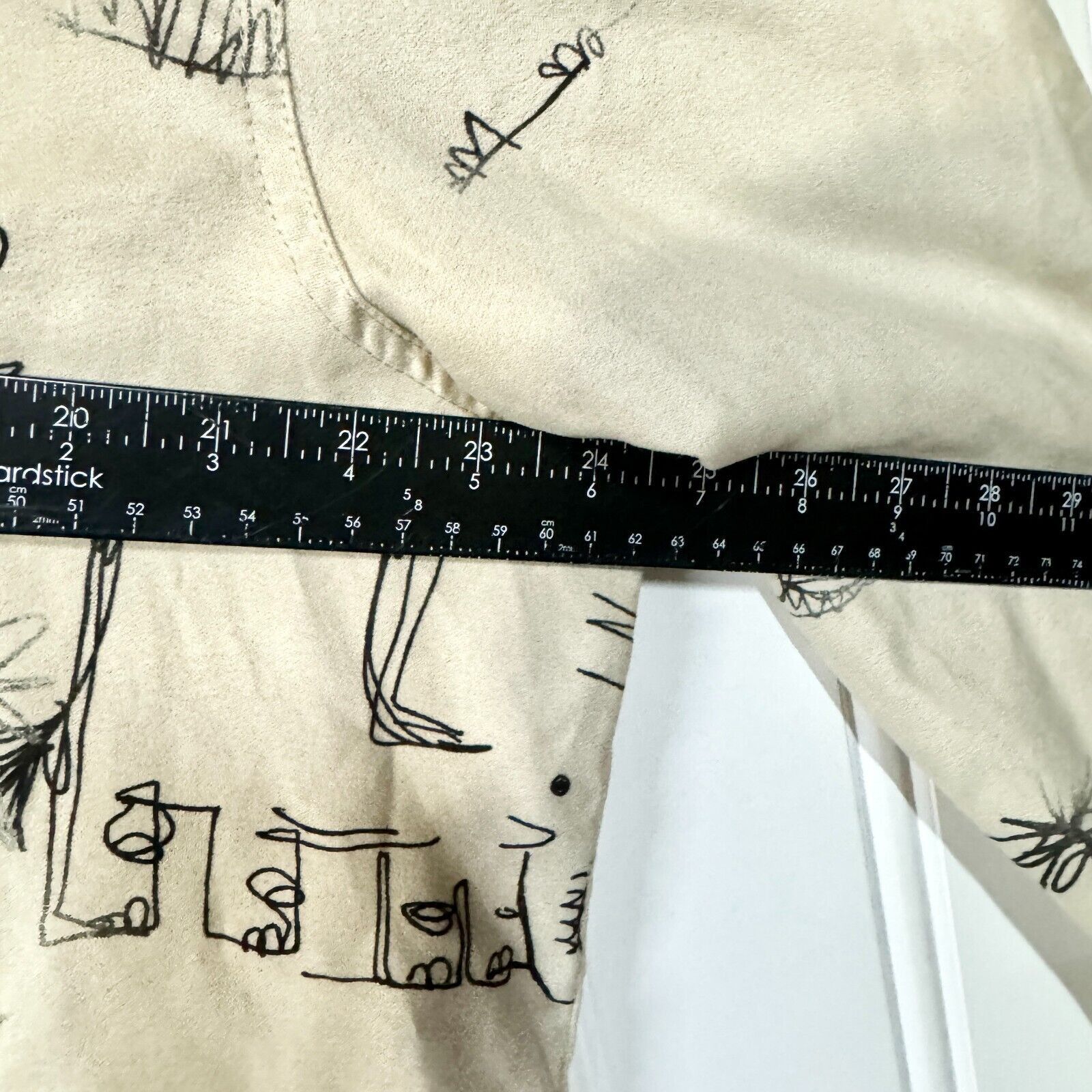 Chicos Chico's Button Down SZ 3/L Polyester Animal Artwork Drawling Size L / US 10 / IT 46 - 4 Thumbnail