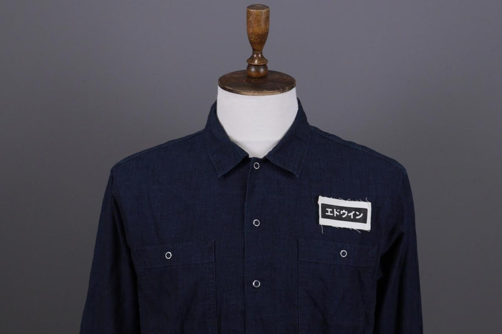 Edwin EDWIN Mechanic Shirt Patched Flannel Shirt Size M Size US M / EU 48-50 / 2 - 2 Thumbnail