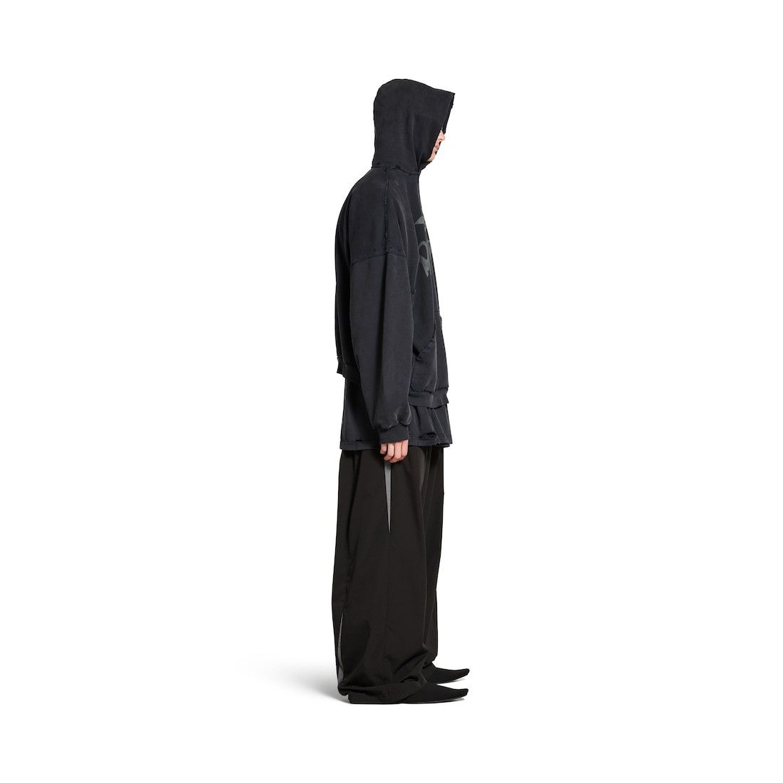 Balenciaga o1bcso1str1225 3B Liquified Hoodie Large Fit in Black Size US S / EU 44-46 / 1 - 3 Thumbnail
