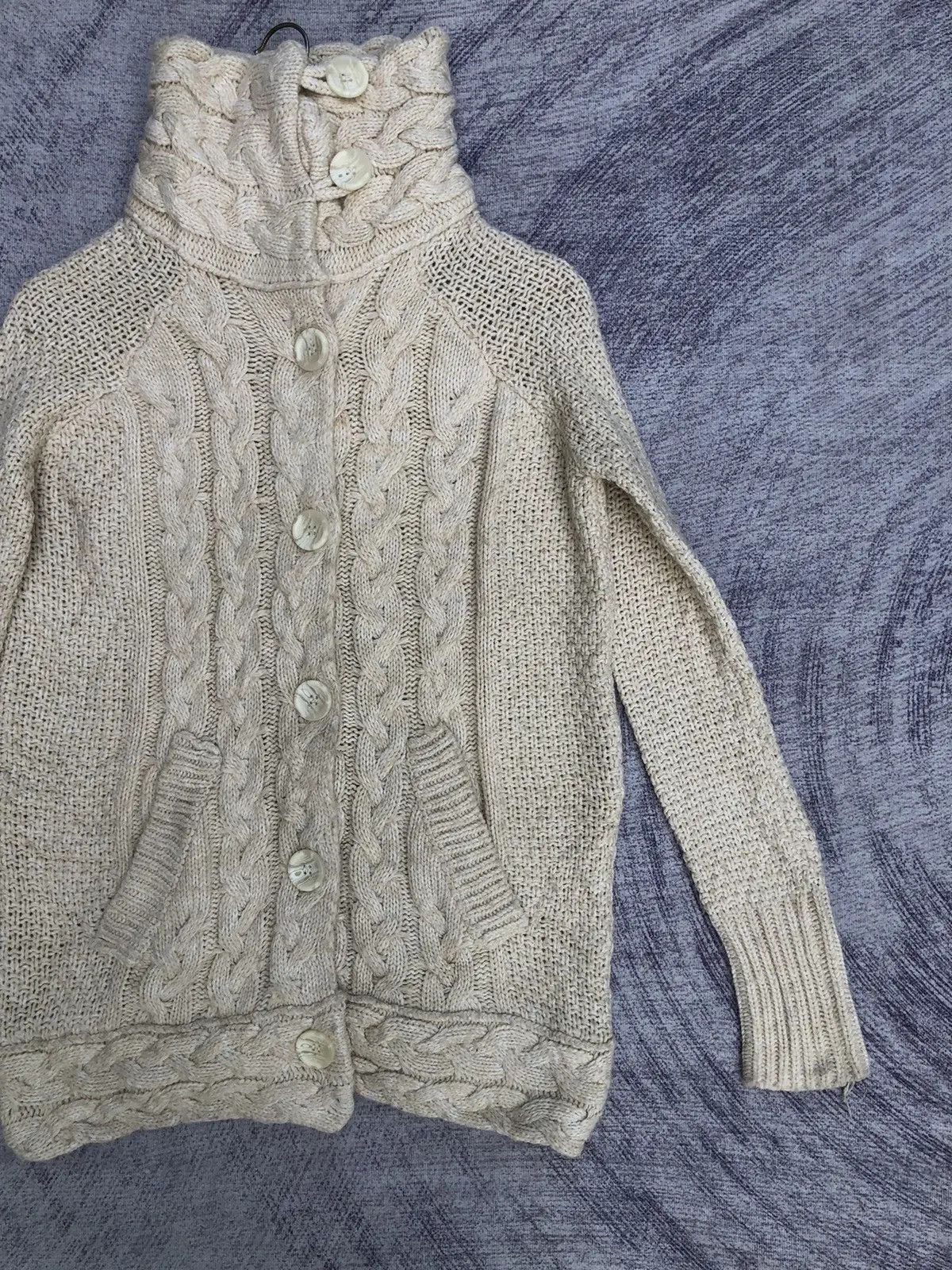 Aran Isles Knitwear × Designer Cardigan Plain Design Luxury Pattern With Pocket Size US M / EU 48-50 / 2 - 2 Thumbnail