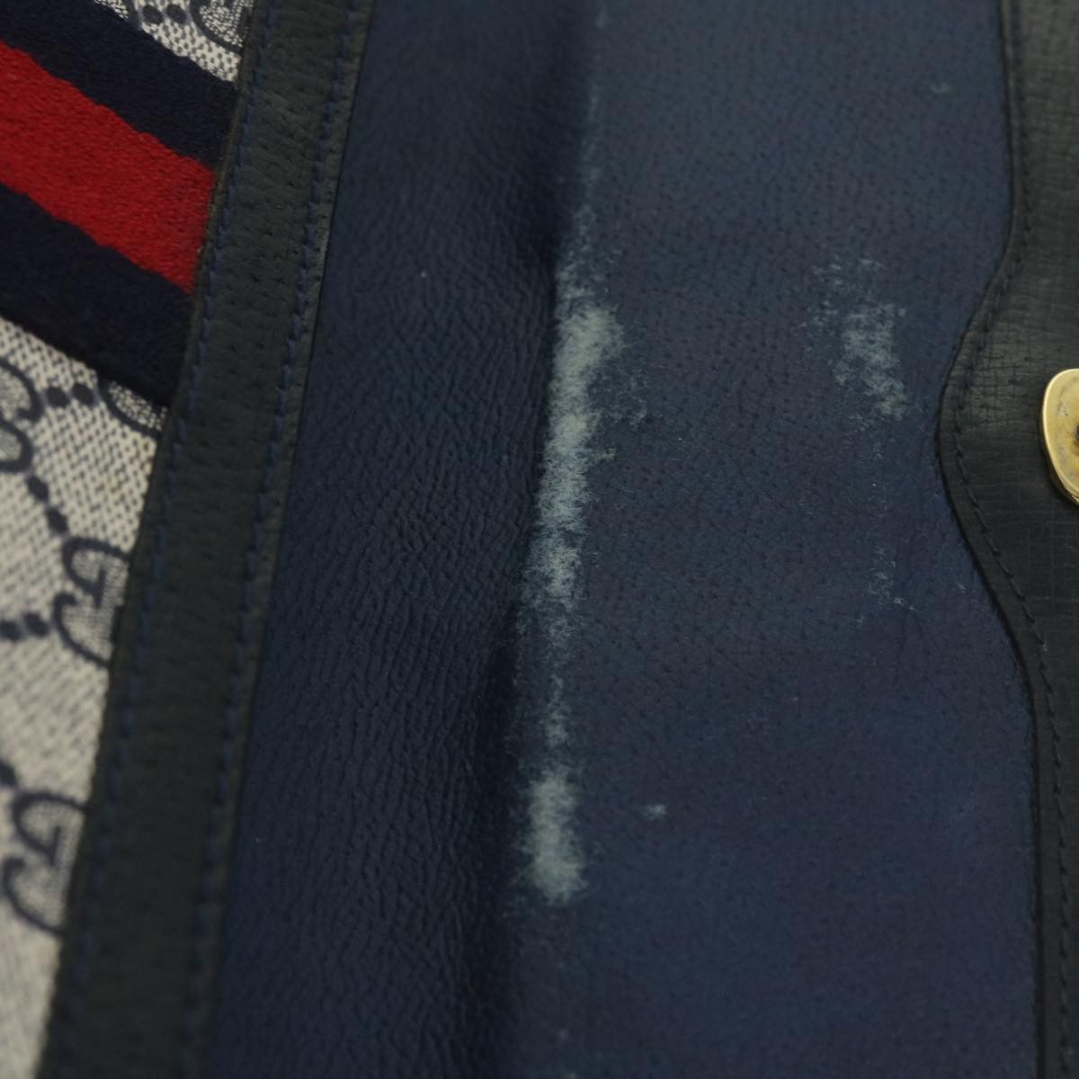 Gucci GUCCI GG Supreme Sherry Line Clutch Bag Pvc Red Navy 89 01 Size ONE SIZE - 14 Thumbnail