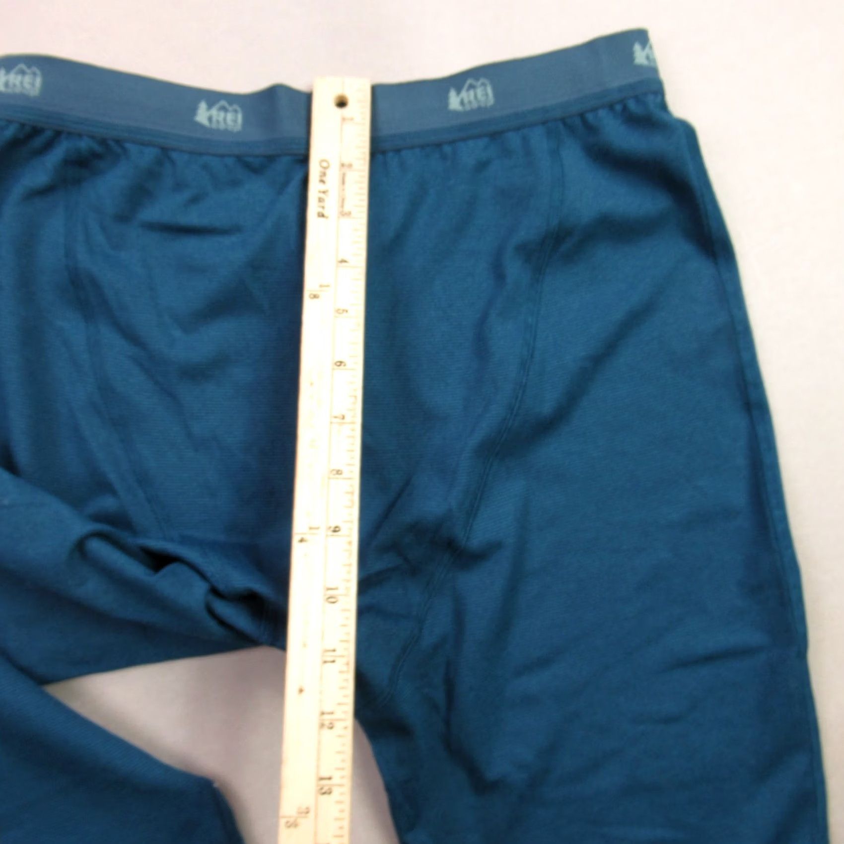 Vintage REI Leggings Womens XL 18 Blue Casual Stretch Lightweight Knit Ankle Pockets Logo Athletic Jeans Trousers Size 40" / US 18 - 7 Thumbnail