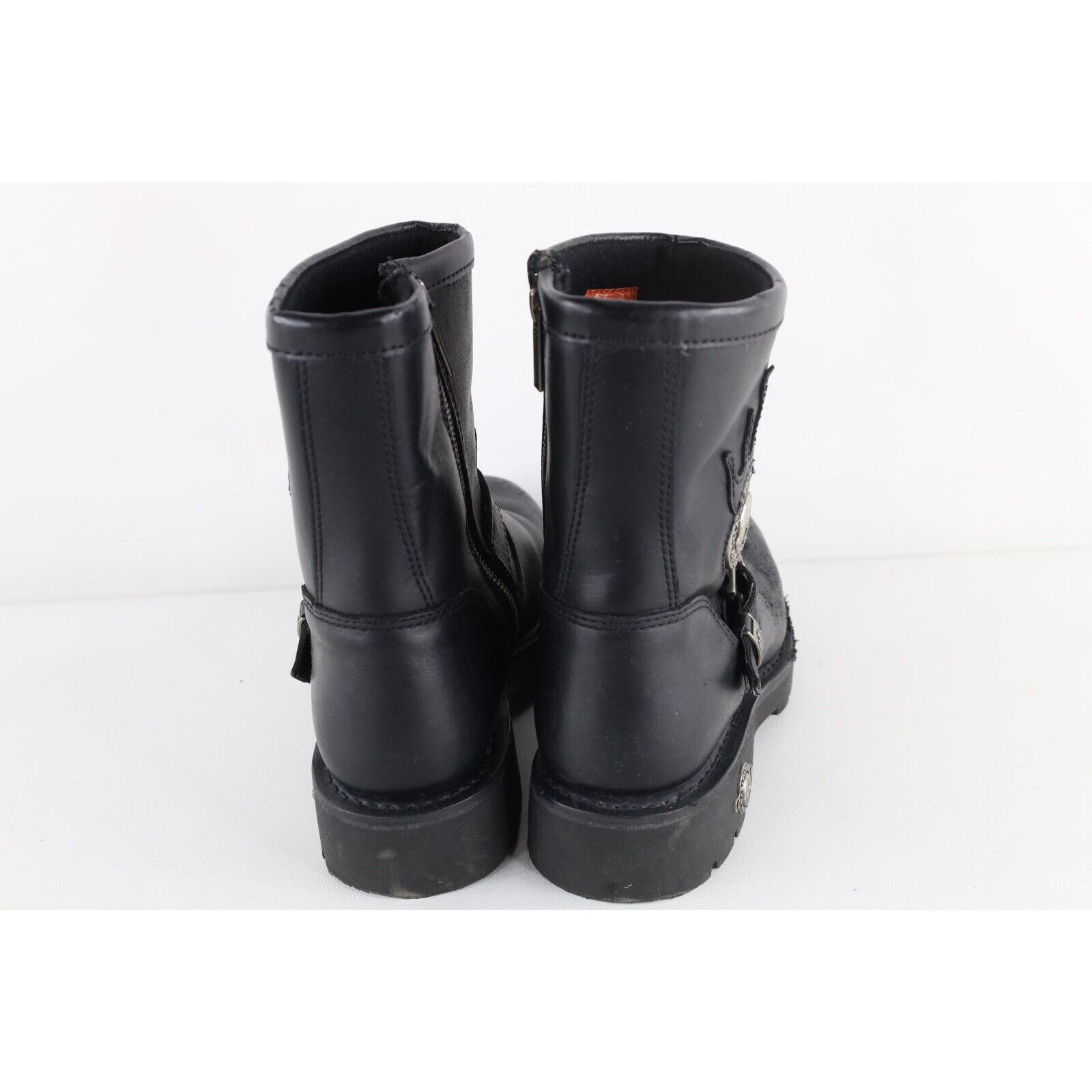 Harley Davidson × Vintage Vintage 90s Harley Davidson Fire Flames Skull Moto Boots Size US 8.5 / EU 41-42 - 7 Thumbnail