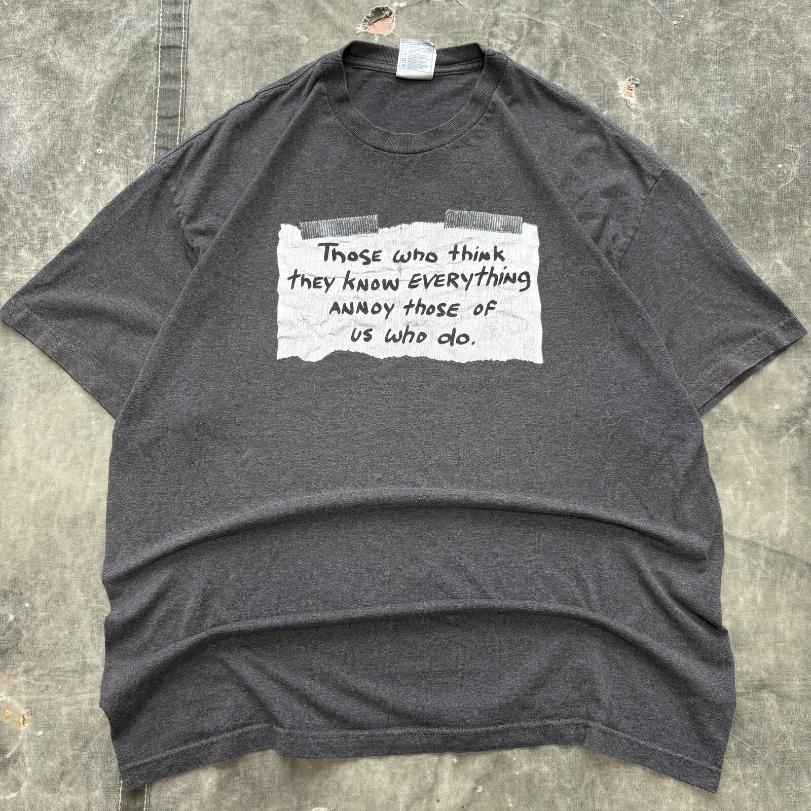 Vintage Vintage Y2K Know It All Annoying Funny Joke Humorous Shirt Size US XL / EU 56 / 4 - 1 Thumbnail