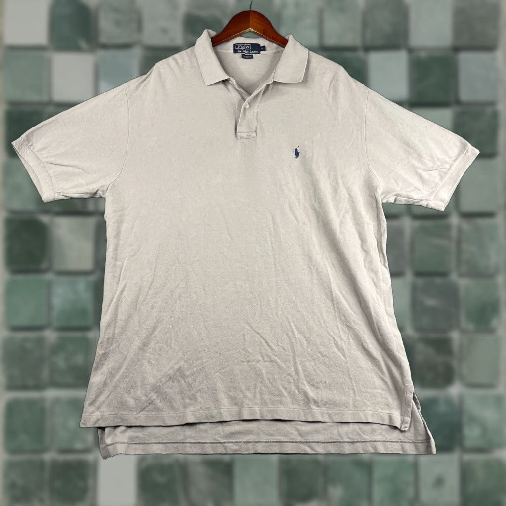 Polo Ralph Lauren Polo Ralph Lauren Polo Shirt XL Gray Navy Pony Collared Short Sleeve Button Regular Mens Size US XL / EU 56 / 4 - 1 Thumbnail