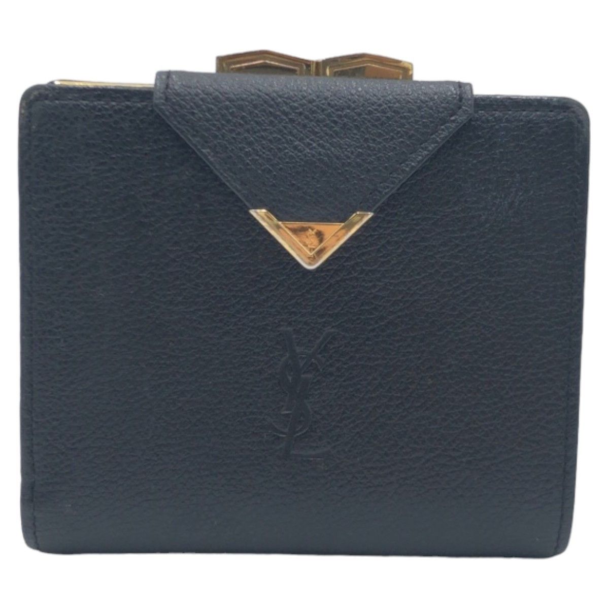 Yves Saint Laurent Yves Saint Laurent Yves Saint Laurent Leather Compact Wallet Leather Short Wallet in Very Good Condition Size ONE SIZE - 1 Thumbnail