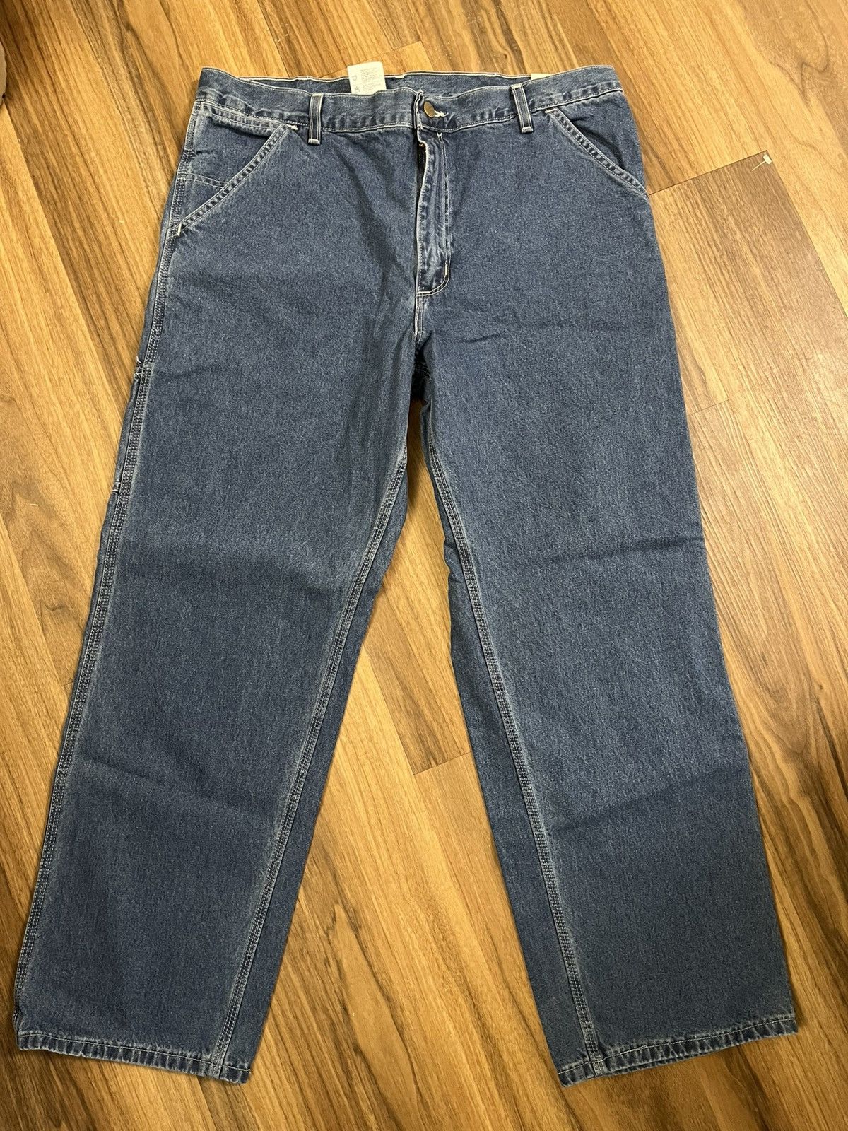 Carhartt 1999 Carhartt Carpenter/Work Washed Denim New 38x30 Vintage Size US 38 / EU 54 - 5 Thumbnail