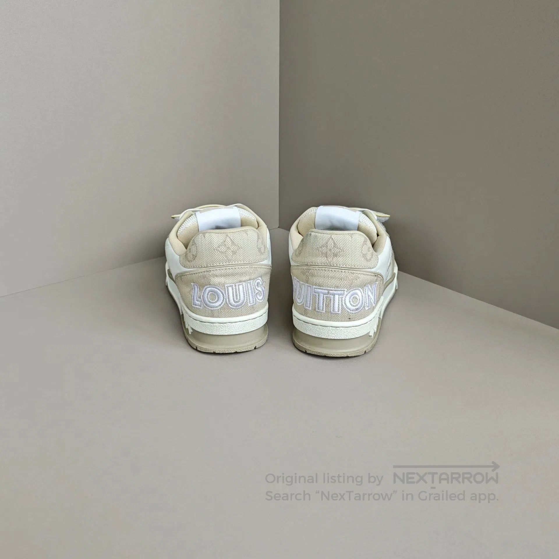 Louis Vuitton LV Trainer Khaki Velcro Size 4/38. Size US 7 / IT 37 - 3 Thumbnail