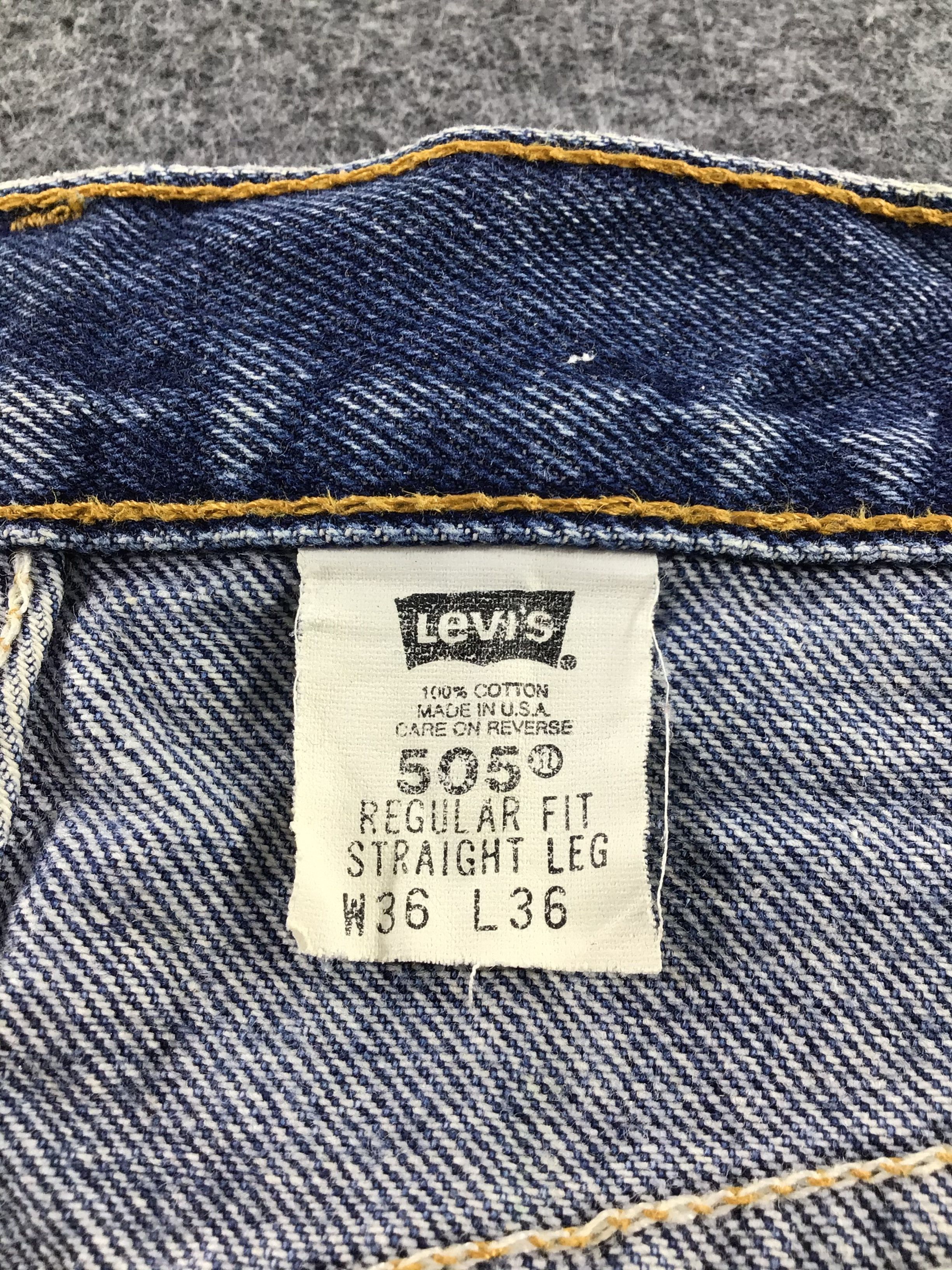 Levi's Vintage Levis 505 Jeans Faded Blue Distressed Denim KJ179 Size US 34 / EU 50 - 10 Thumbnail