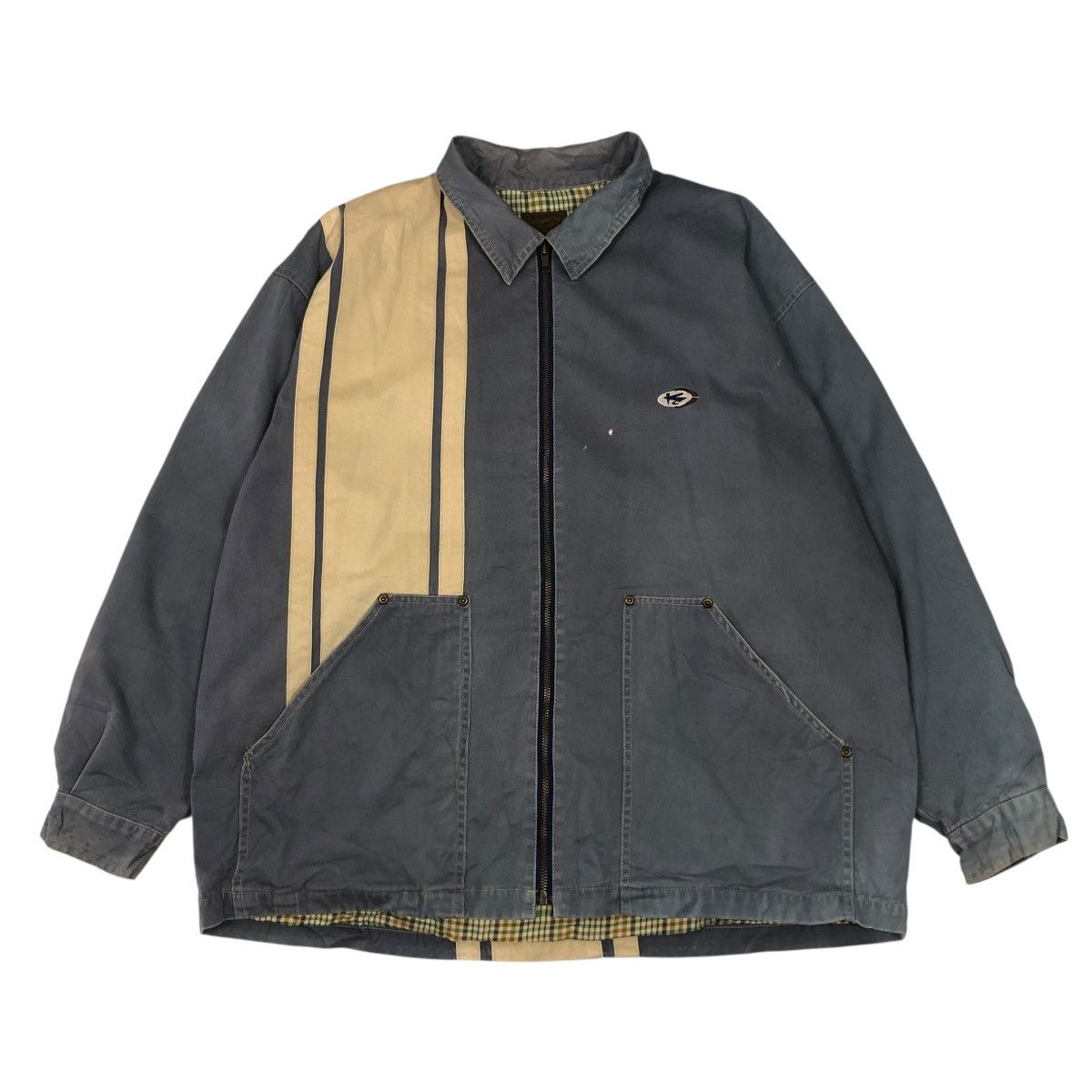Vintage 🔥VINTAGE BOMBER JACKET BLANKET TARTAN BROWN ISSEY MIYAKE Size US L / EU 52-54 / 3 - 2 Thumbnail