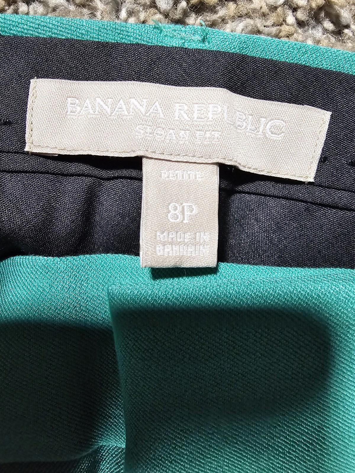 Banana Republic Banana Republic Sloan Green Cropped Pants Size 8 Petite Size 30" / US 8 / IT 44 - 2 Thumbnail