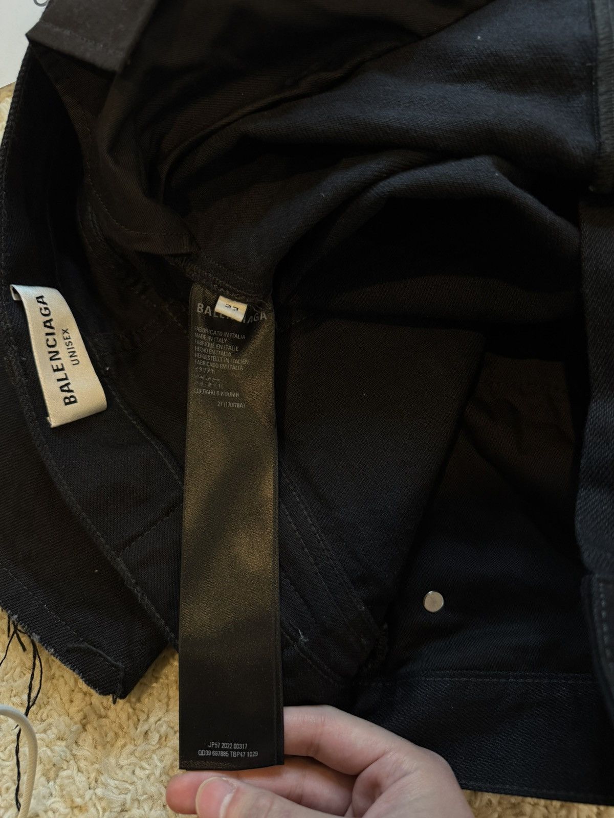 Balenciaga Balenciaga Jet Black Heal Drag Jean Size US 29 - 15 Thumbnail