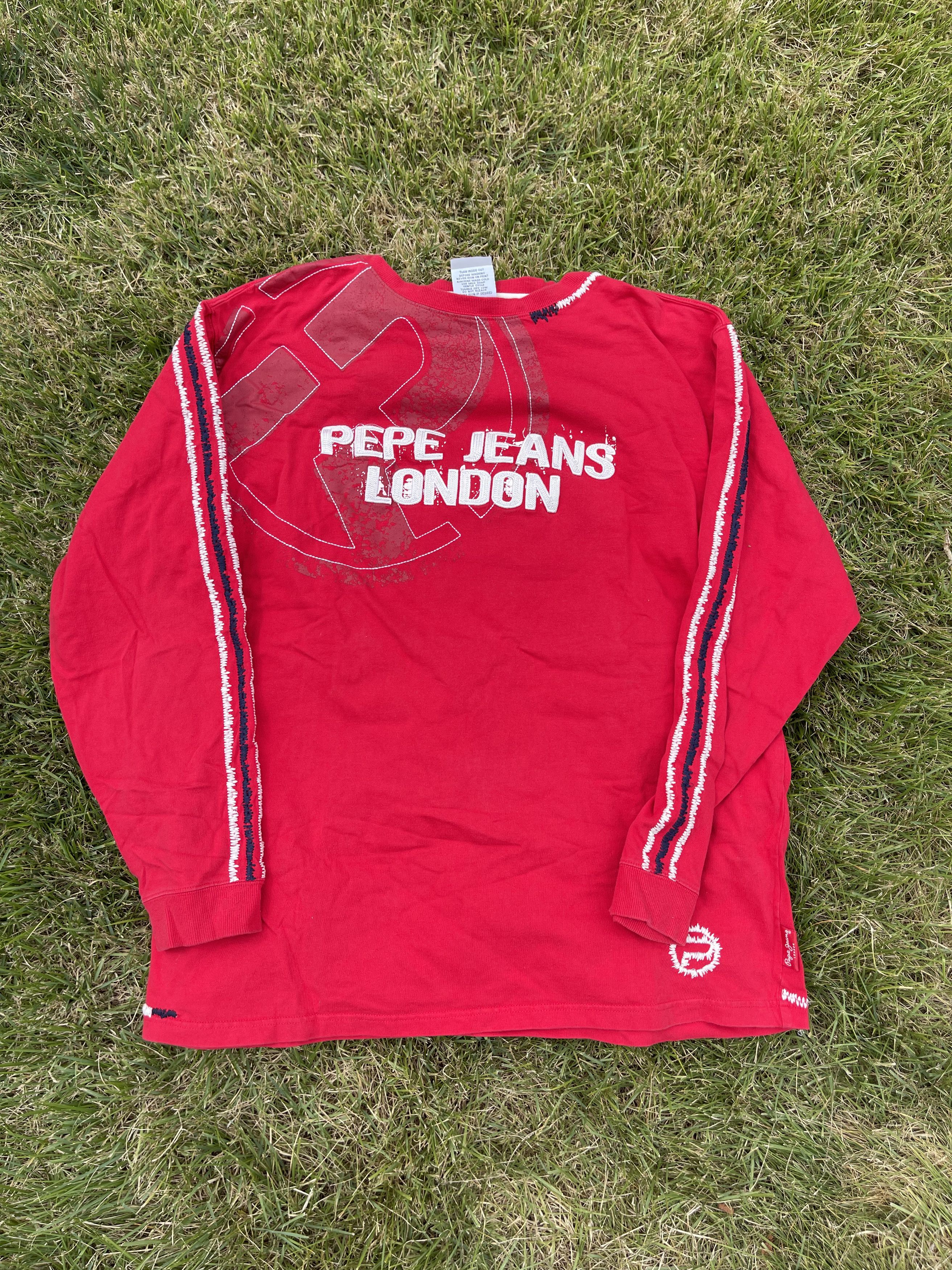 Pepe Jeans × Vintage Pepe Jeans London Y2K Hip Hop Rap Long Sleeve T-Shirt Size US XXL / EU 58 / 5 - 1 Thumbnail