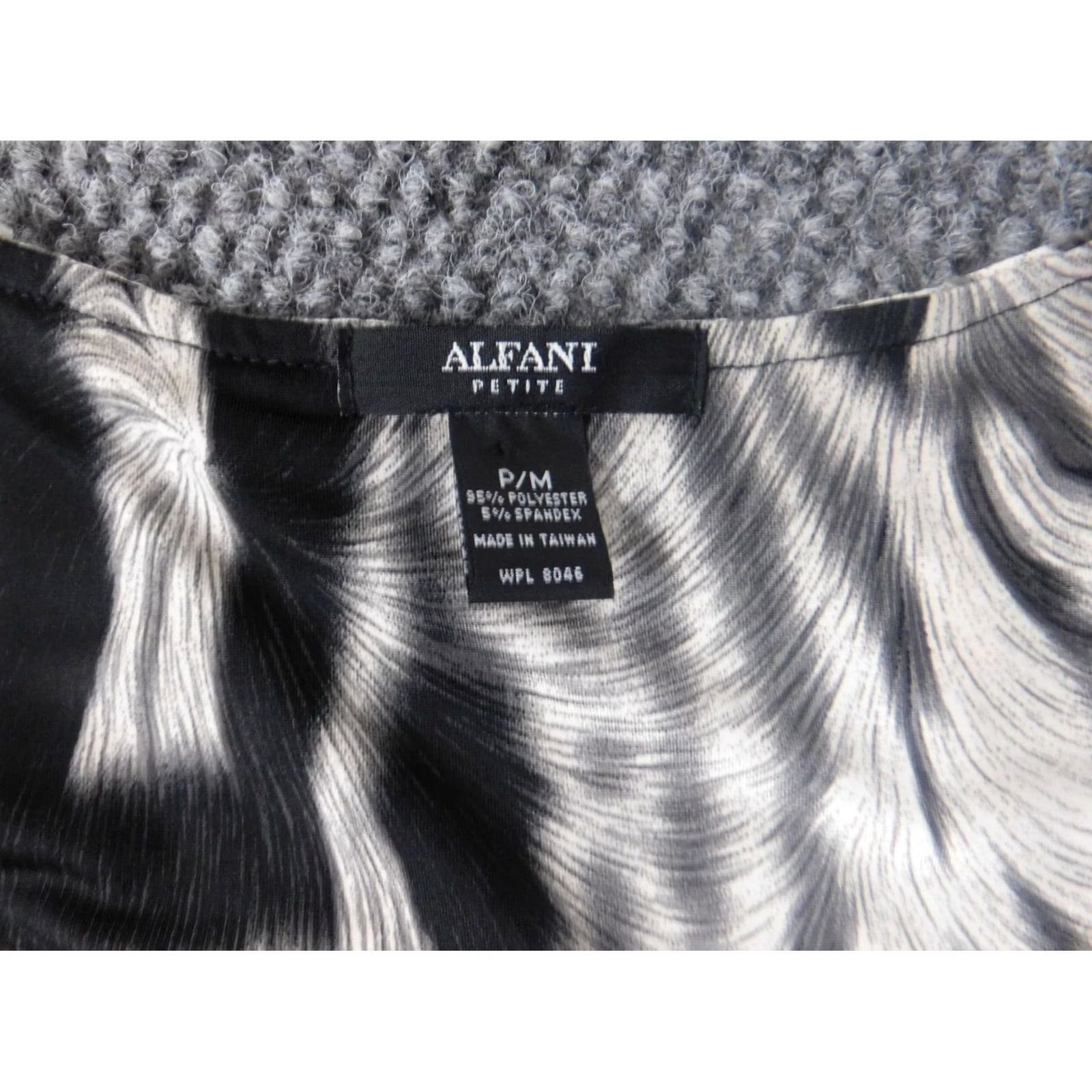 Alfani Alfani Blouse PM Petites Womens Round Neck Sleeveless Pullover Stretch Multicolor Casual Cotton Blend Down Button Geometric Modern - Women's Size M / US 6-8 / IT 42-44 - 6 Thumbnail