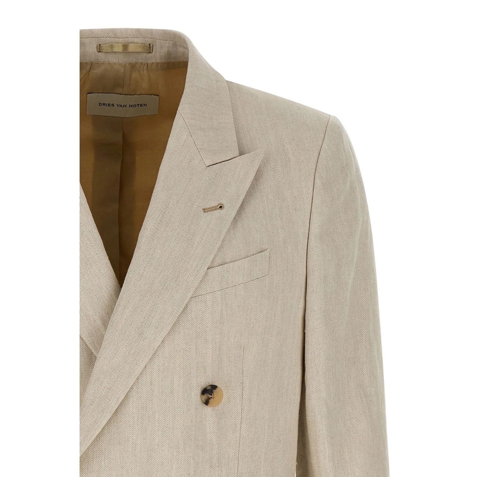 Dries Van Noten DRIES VAN NOTEN Barry Double Breasted Brown Wool Blazer New Size US XXL / EU 58 / 5 - 3 Thumbnail