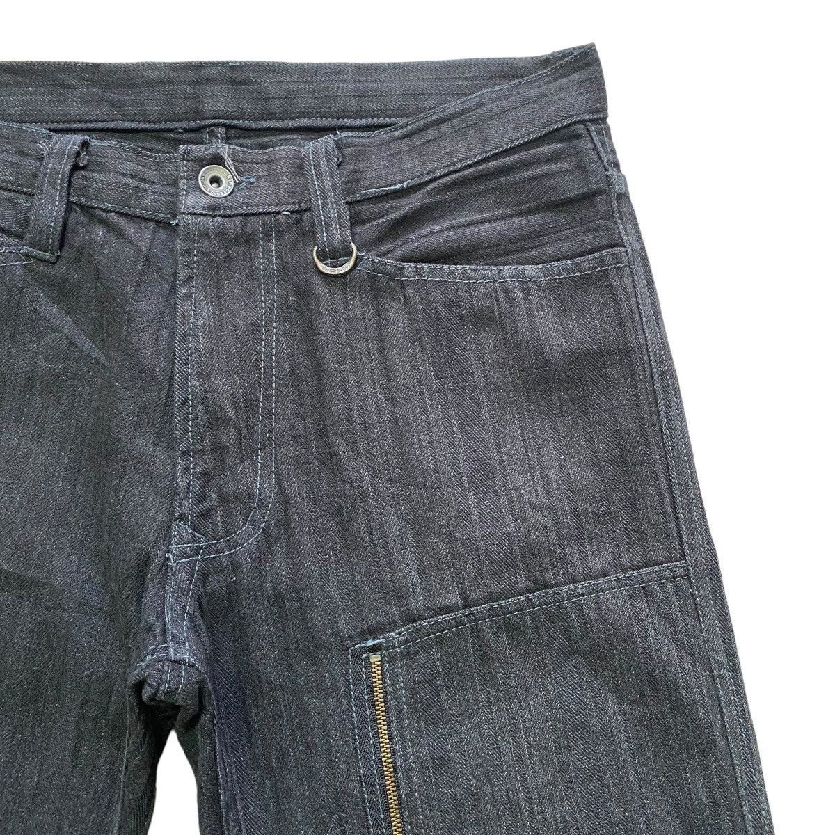Japanese Brand NCFM Denim Cargo Zipper Flare Pant Size US 30 / EU 46 - 6 Thumbnail