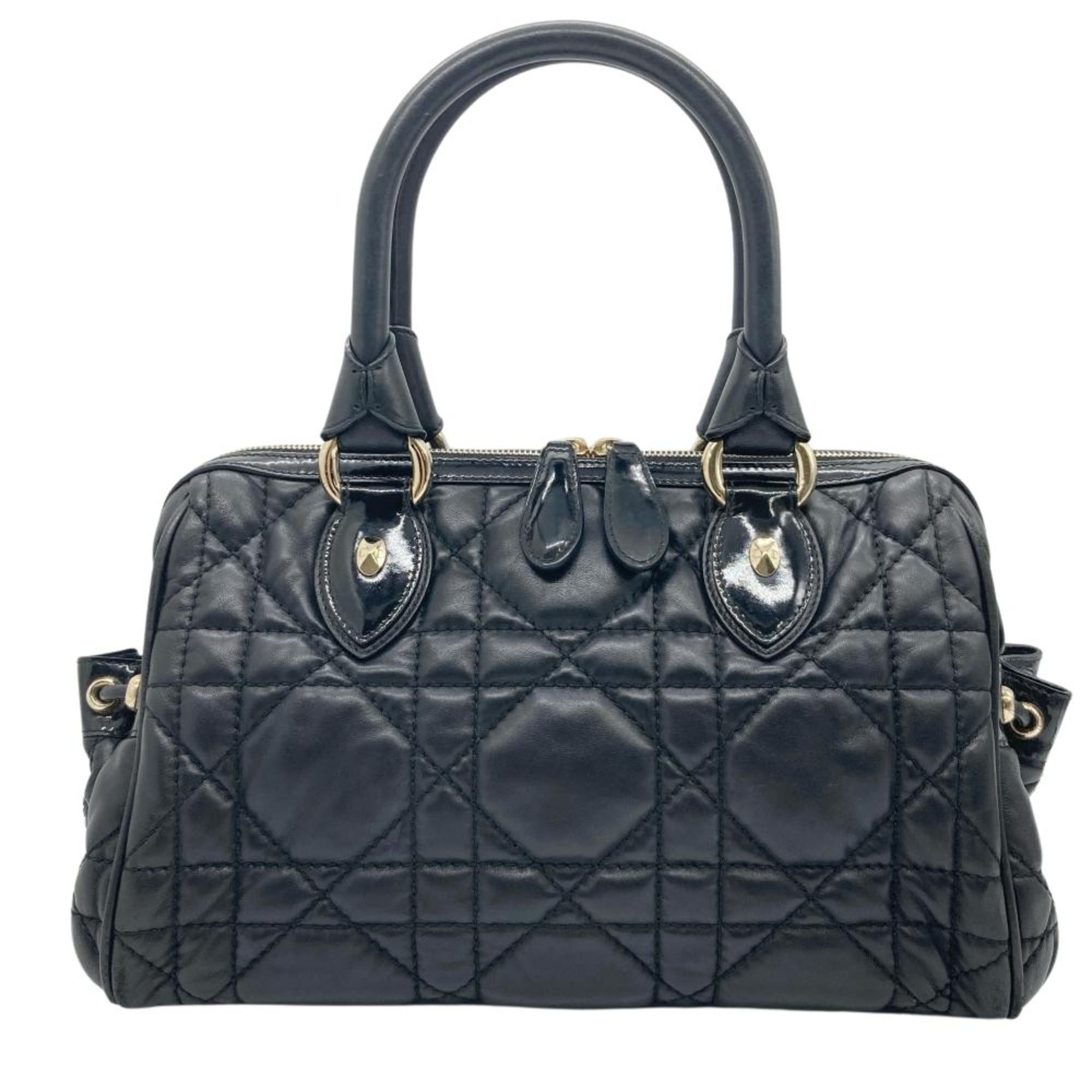 Dior Christian Dior Dior Handbag Leather Black Cannage Women's Size ONE SIZE - 1 Thumbnail
