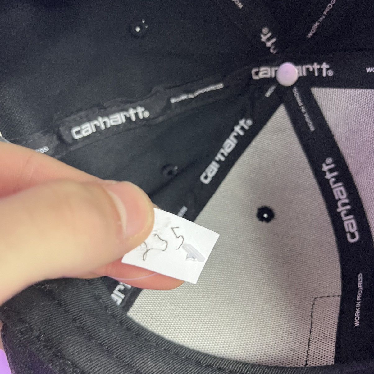 Carhartt × Vintage 🌑Faded🌑 Carhartt 6 Panel Black Leather Logo Cap Size ONE SIZE - 9 Thumbnail
