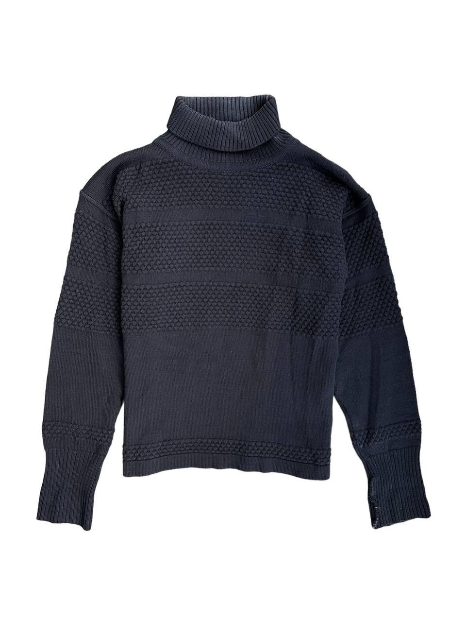 image of S N S Herning S.n.s. Herning Fisherman Wool Turtleneck Sweater in Navy, Men's (Size Large)
