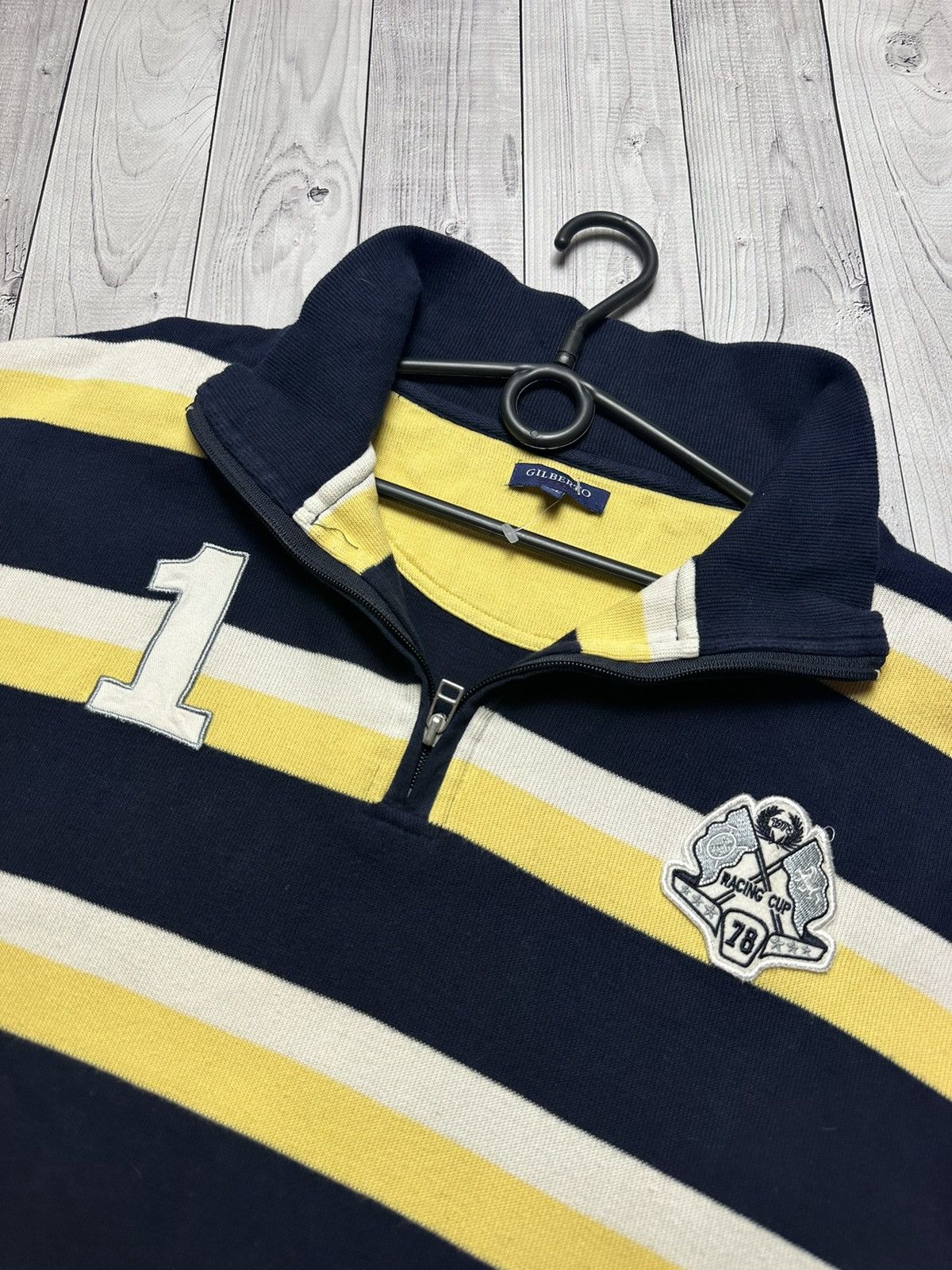 Rugby Ralph Lauren × Vintage Vintage Racing sweatshirt Striped logo rugby rare size XL Size US XL / EU 56 / 4 - 3 Thumbnail