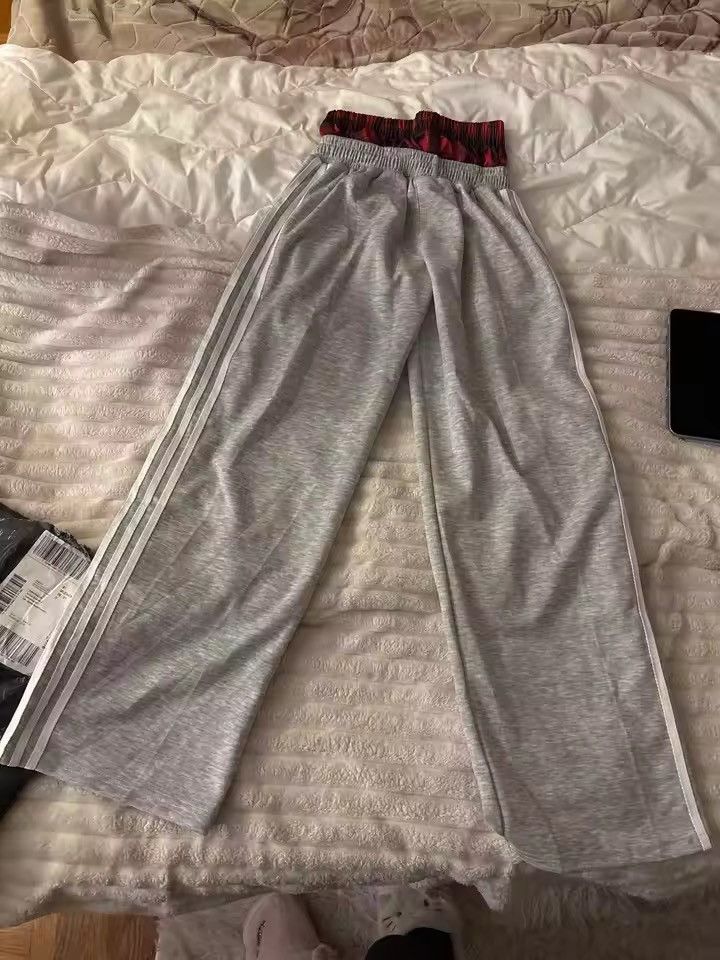Japanese Brand Double-Waist Plaid Sweatpants Wide Leg Baggy - NEW Size US 32 / EU 48 - 4 Thumbnail