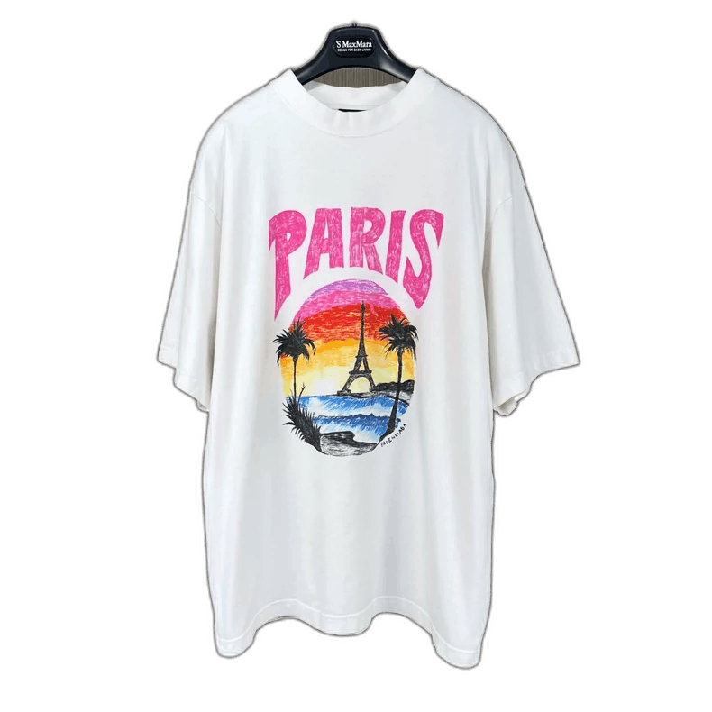 Balenciaga Balenciaga Paris Sunset Graphic Short Sleeve Tee-2505