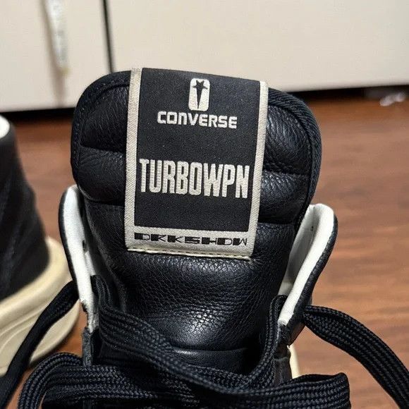 Converse × Rick Owens Drkshdw DRKSHDW TURBOWPN Mid Black Cloud Cream Sneakers Size US 6 / EU 39 - 7 Thumbnail