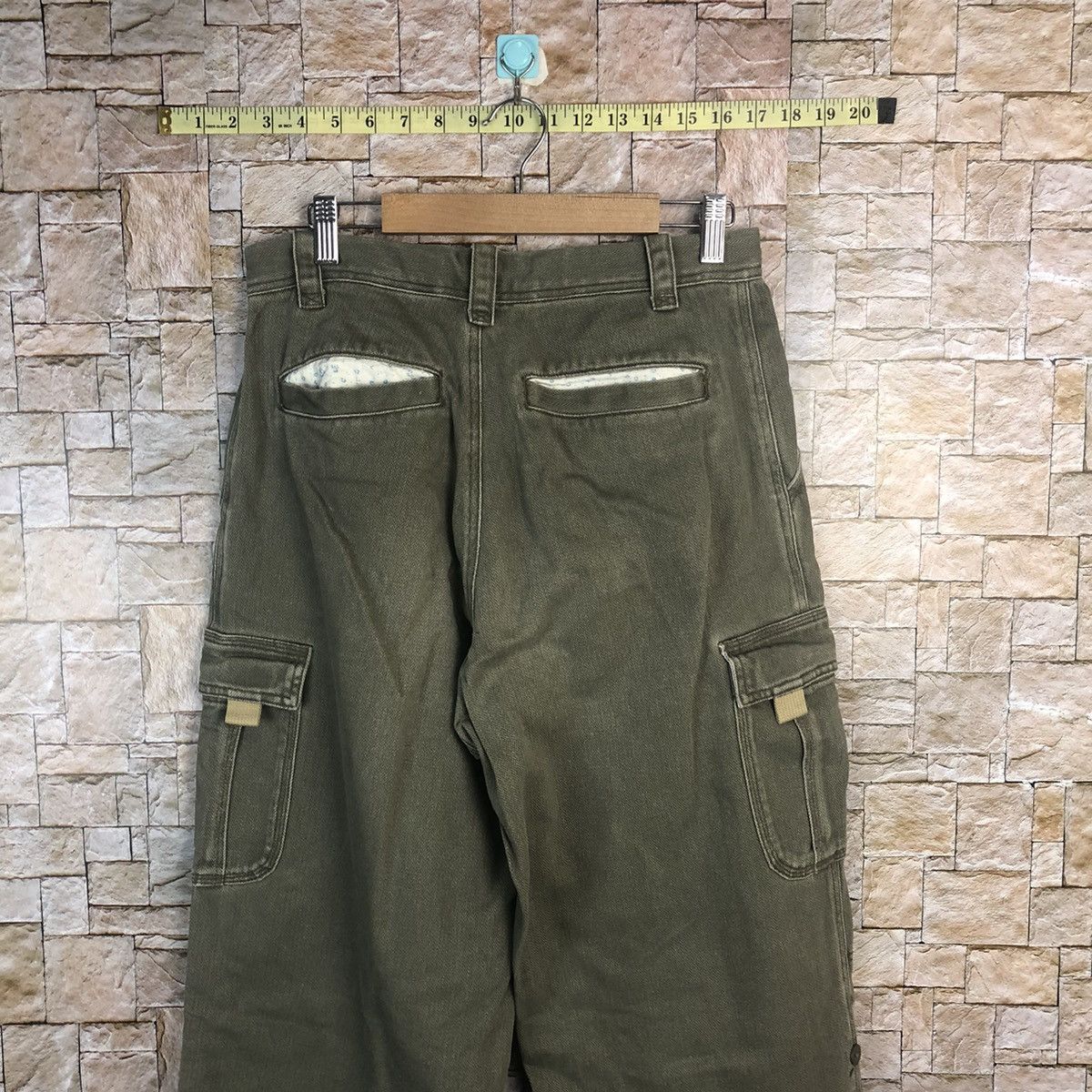 Japanese Brand Sunny Clouds Green Cargo Multipocket Pants #A50 Size US 29 - 13 Thumbnail