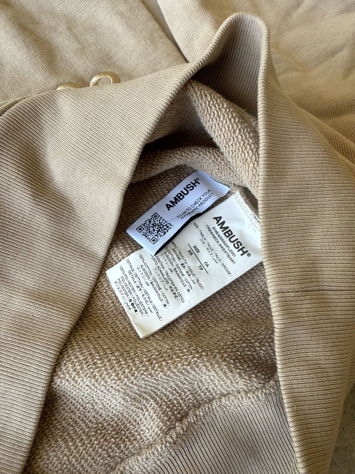 Ambush Design Ambush /22 Tan Crewneck Sweatshirt Size US XS / EU 42 / 0 - 3 Thumbnail