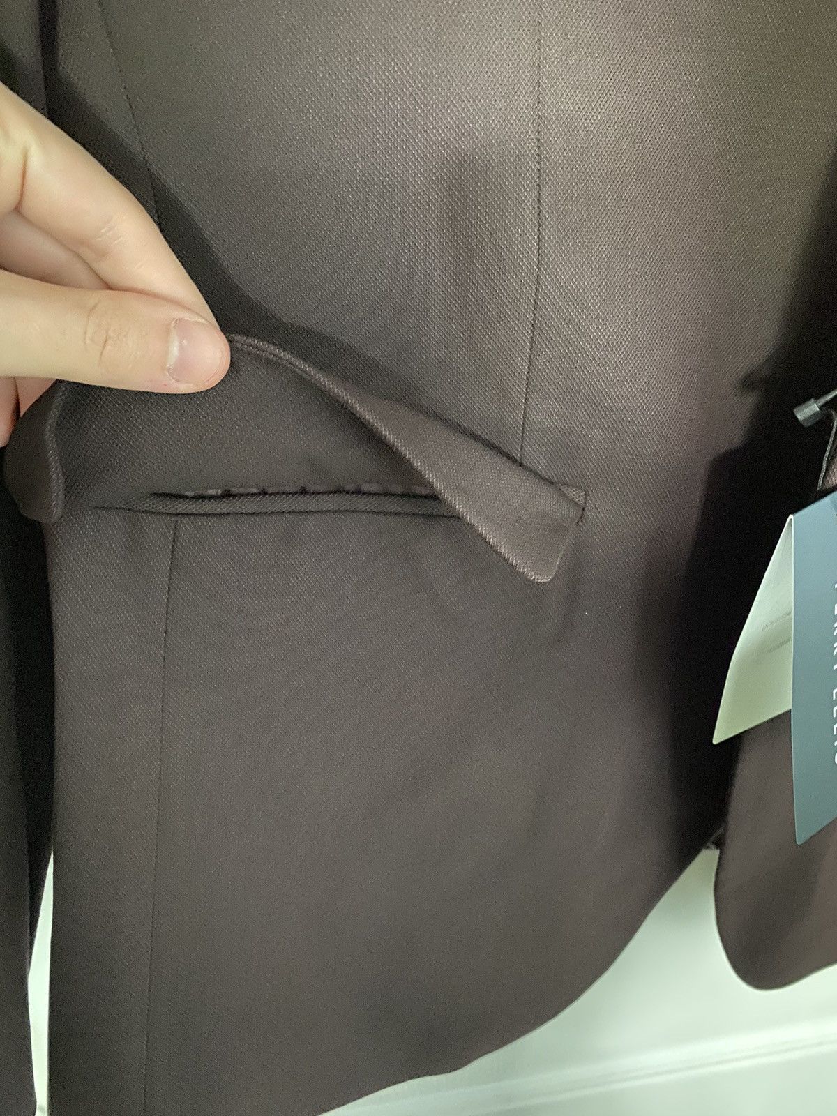 Perry Ellis Dark Brown (Port) Suit Jacket Size 42S - 4 Thumbnail