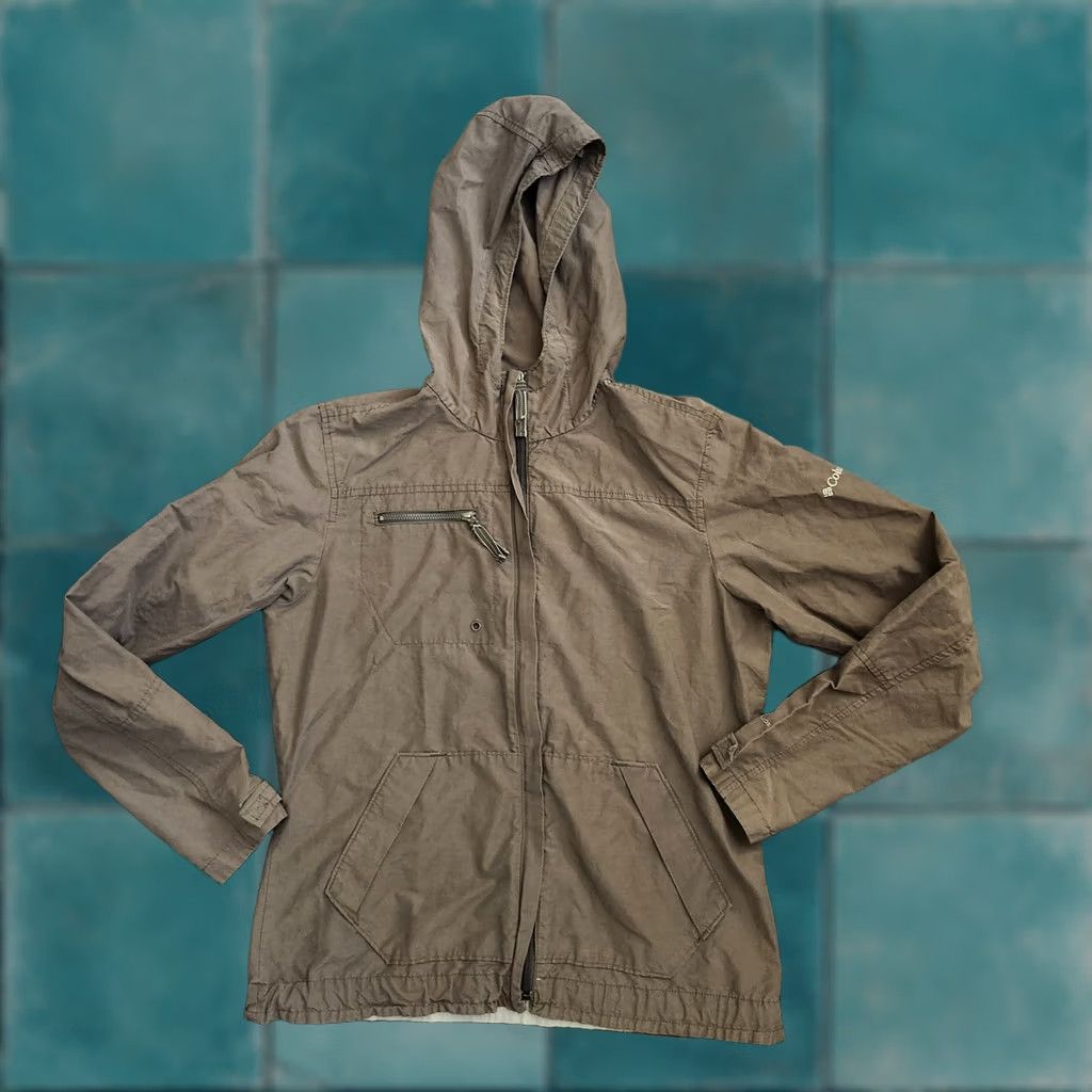 Vintage Columbia Women’s Hooded Jacket Brown Full Zip Windbreaker M Size M / US 6-8 / IT 42-44 - 1 Thumbnail