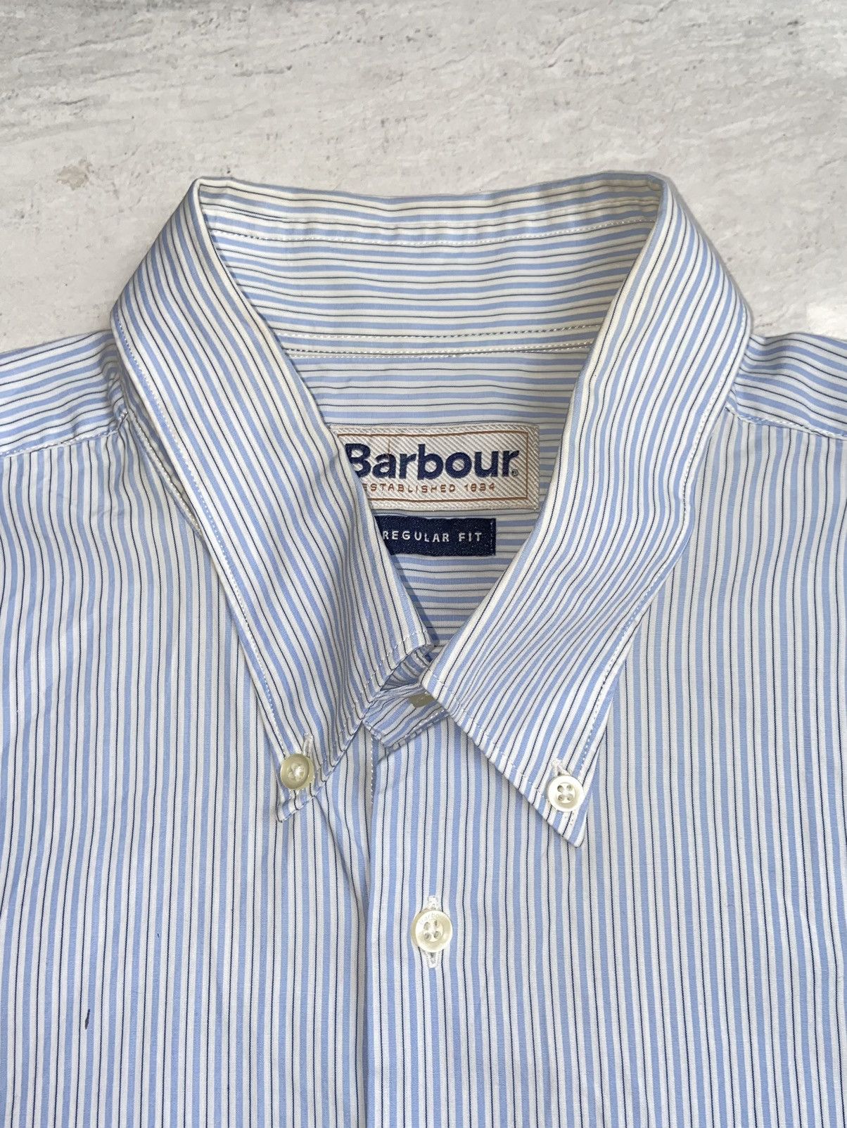 Barbour BARBOUR Blue Striped Shirt Size US XL / EU 56 / 4 - 11 Thumbnail