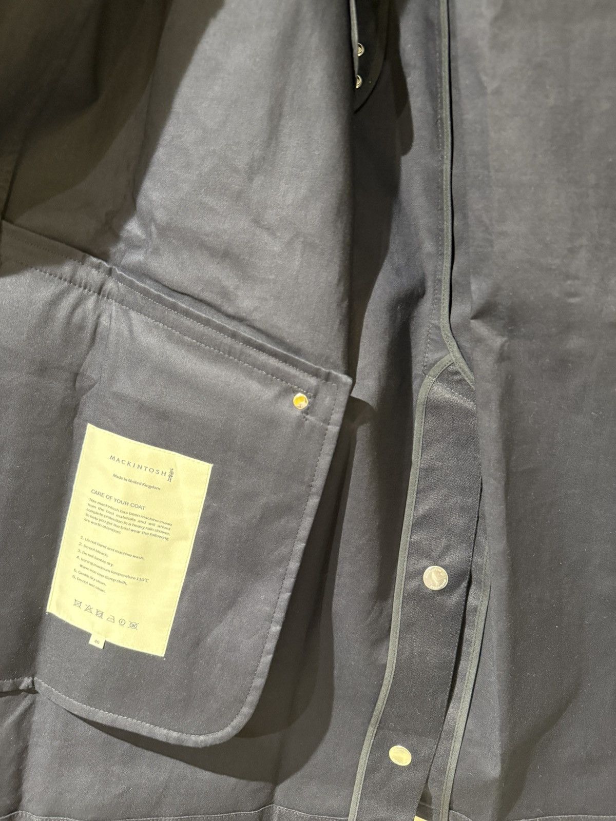 Mackintosh dark navy detachable hood raincoat Size US M / EU 48-50 / 2 - 12 Thumbnail